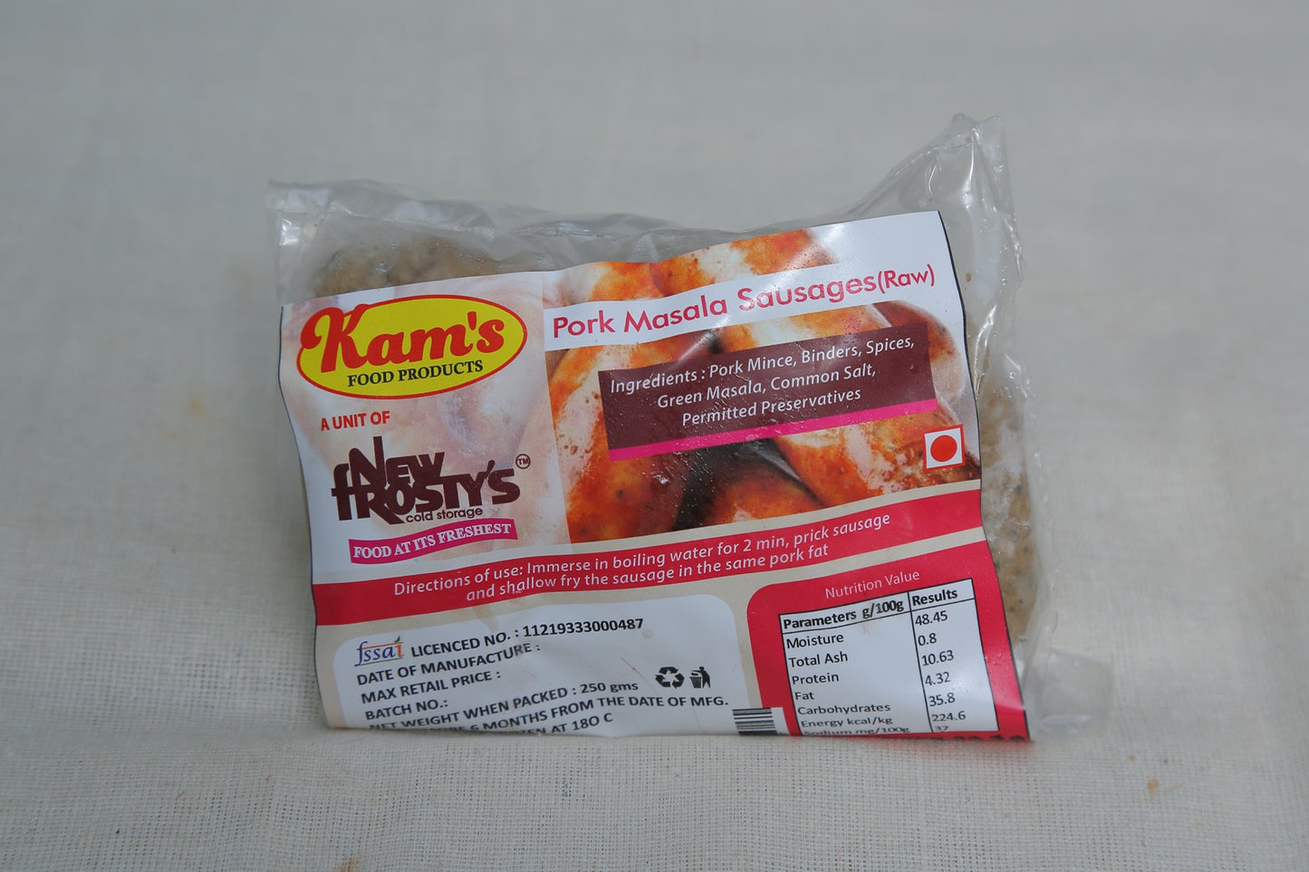 New Frostys Pork Masala Sausage 200 gms New Frostys Pork Masala Sausage 200 gms