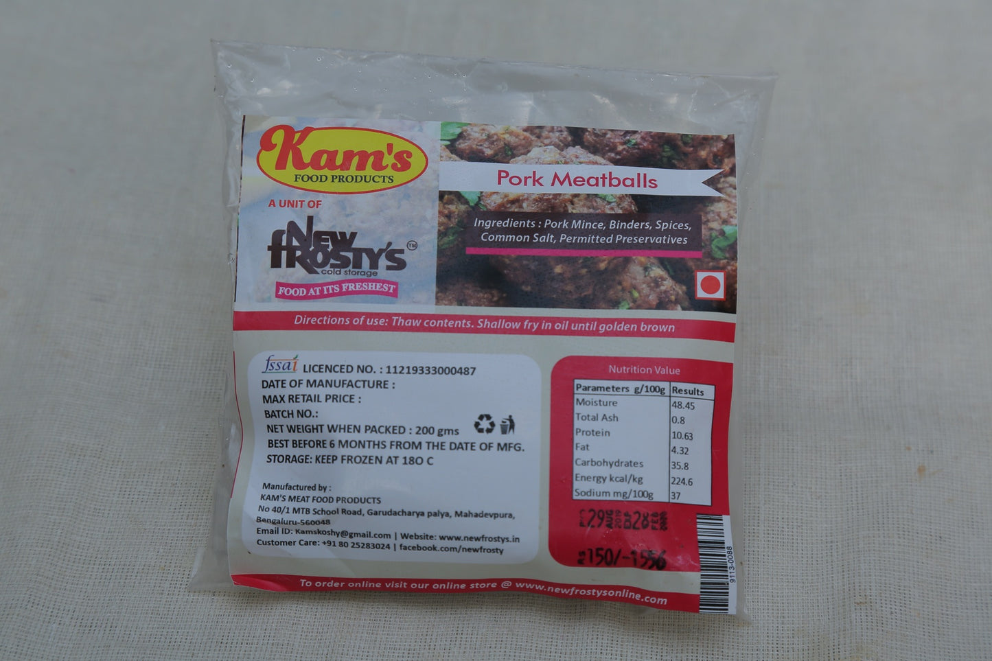 New Frostys Pork Meat balls 200gm New Frostys Pork Meat balls 200gm